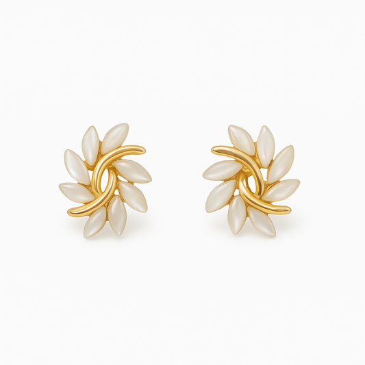 Lila™ | Elegant White Opal Earrings for Women