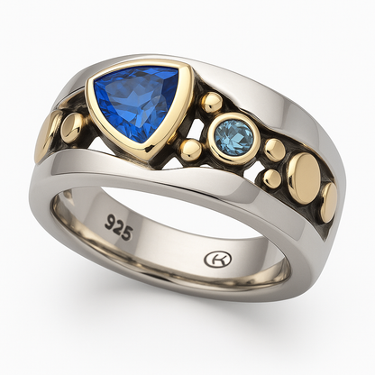 Elli™ | Vintage Blue Crystal Ring