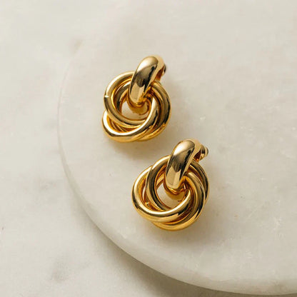 Interlock™ | Gold Fashion Earrings