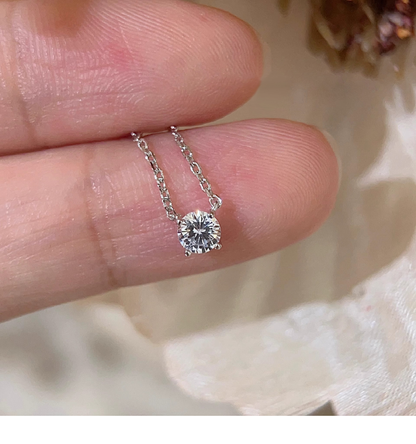 Clea™ | Gold Moissanite Stone Necklace